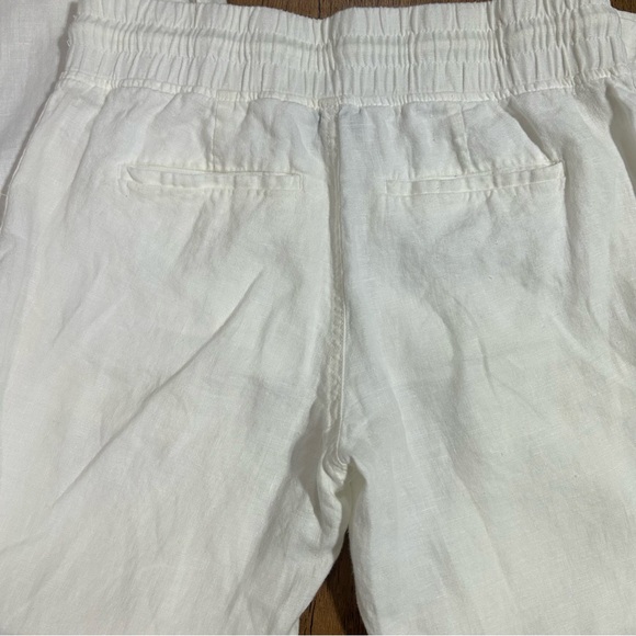 Athleta White Cabo Linen Wide Leg Pants 4P NWOT - Picture 8 of 16
